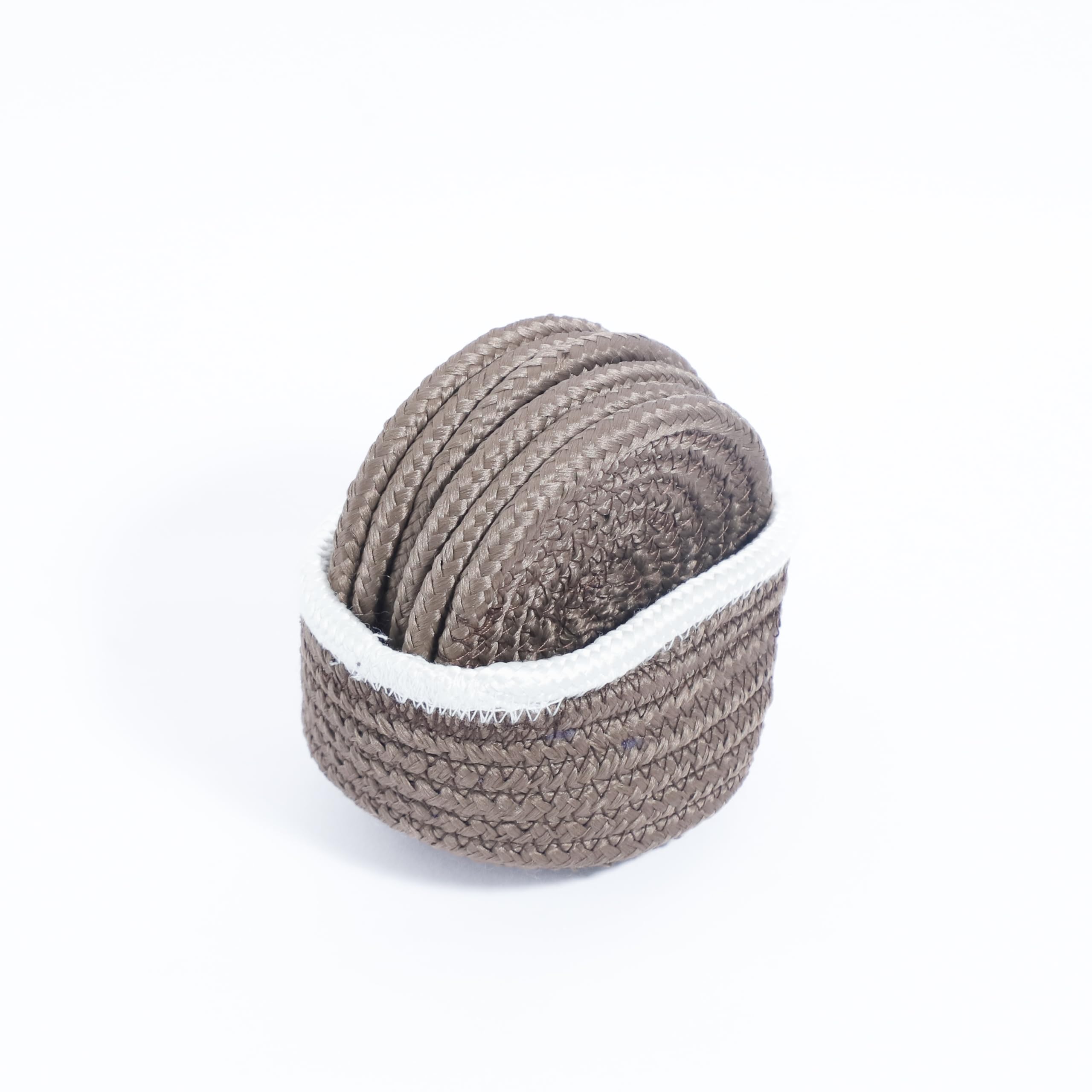 Ariya 6 Psc PP & Cotton Blend Brown Coasters (6 Inch) - Absorbent, Woven, Ideal for Room, Hotel, Bar, Housewarming Gift
