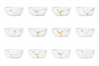 Ariya 4.5" Melamine Soup Bowls Set of 12 | White Gold, 350ml | 609