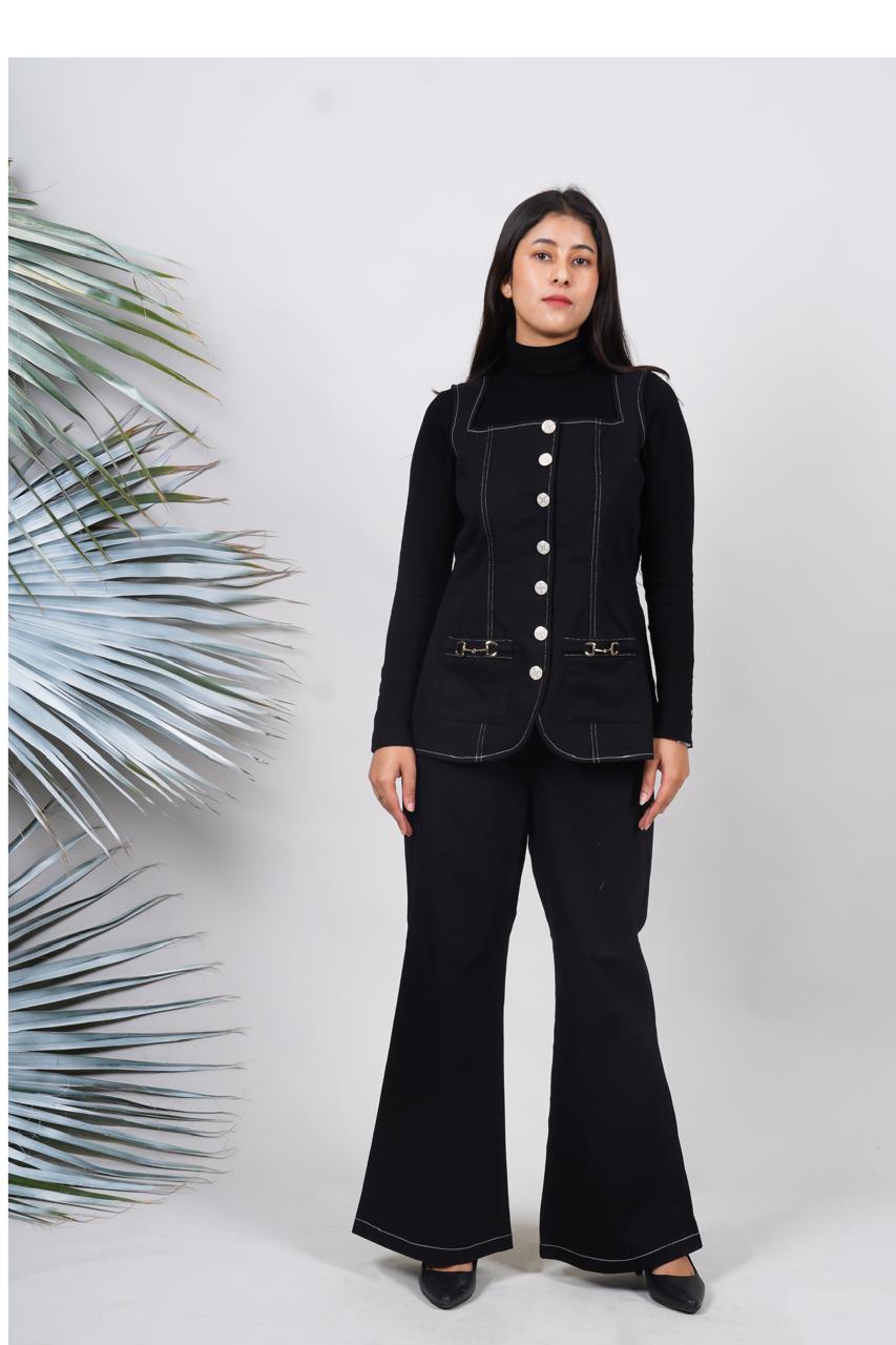 Ariya Threads Women’s Denim Sleeveless Co-ord Set