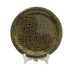 Ariya Melamine 6 Serving Plate 11 Inch Black Base P2 Dishwasher Safe Ideal for Home Dinner and Hotel Parties