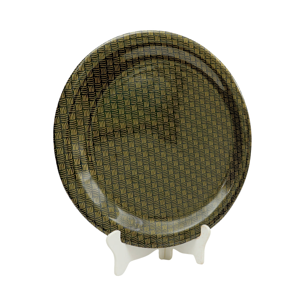 Ariya Melamine 11 Inch White Multi P9 Serving Plate 6 Pc