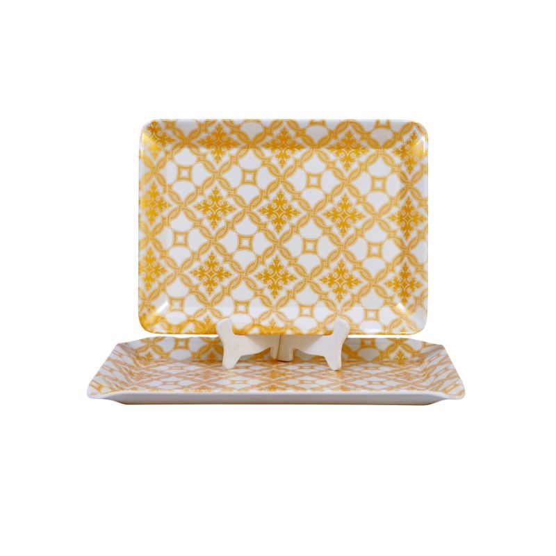 Ariya Rectangle Tray Pack of 2 for Dishes & Drinks