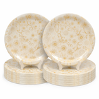 Ariya Melamine Dinner Plates 13 Inch Set of 24 | Golden Blossom