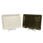 Ariya Black & White Melamine Tray Set | Pack of 2 | Easy-to-Clean