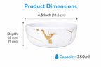 Ariya 4.5" Melamine Soup Bowls Set of 24 | White Gold, 350ml | 609