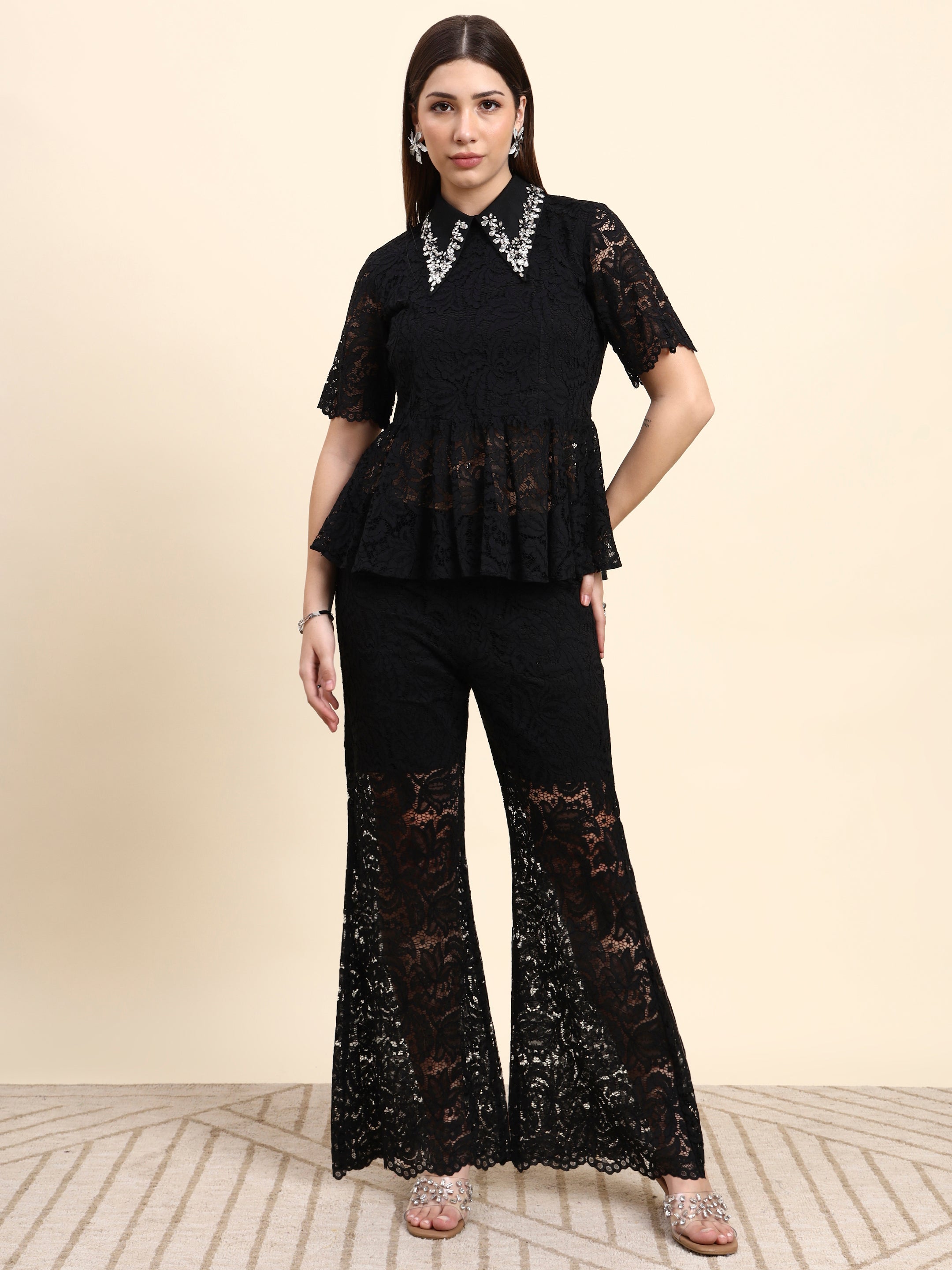 Noir Black Lace Co-ord Set