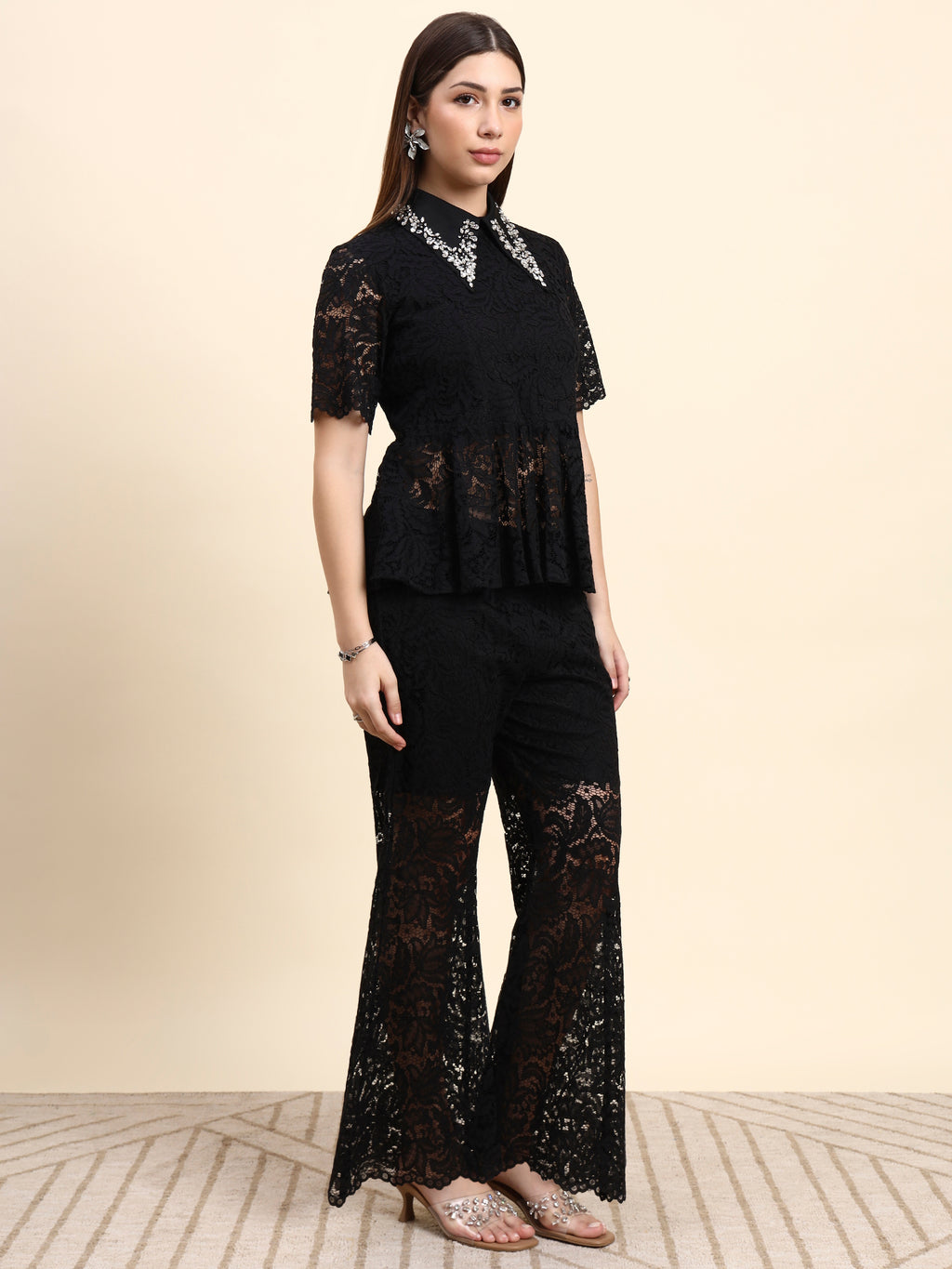 Noir Black Lace Co-ord Set