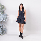 Ariya Threads Women’s Denim Sleeveless Co-ord Set