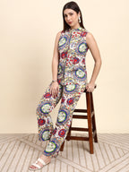 Ivory Hakoba Embroidered Co-ord Set