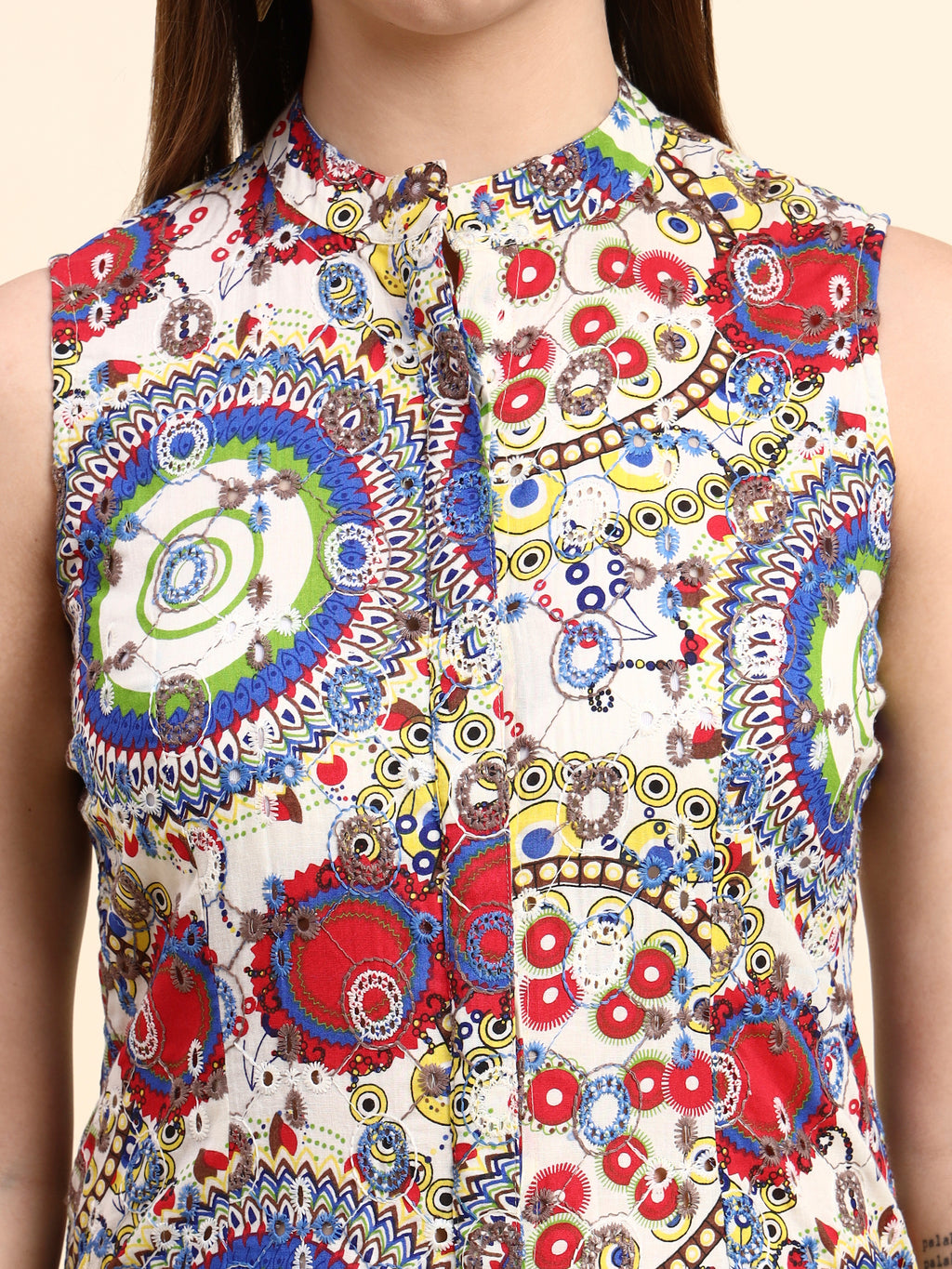Ivory Hakoba Embroidered Co-ord Set