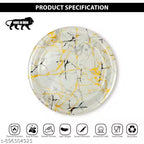 Ariya Melamine Dinner Plates 11 Inch Set of 12 | Luxury Gold