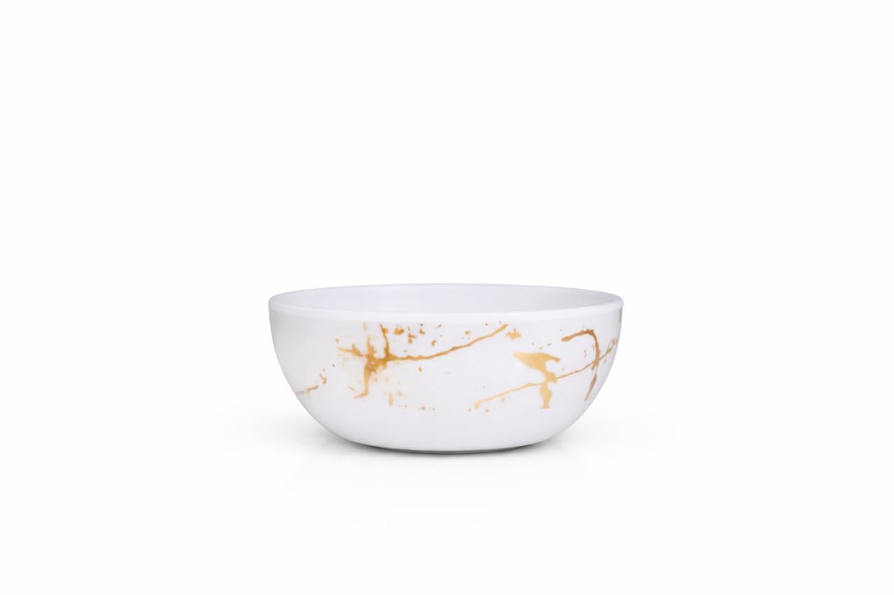 Ariya 4.5" Melamine Soup Bowls Set of 12 | White Gold, 350ml | 608