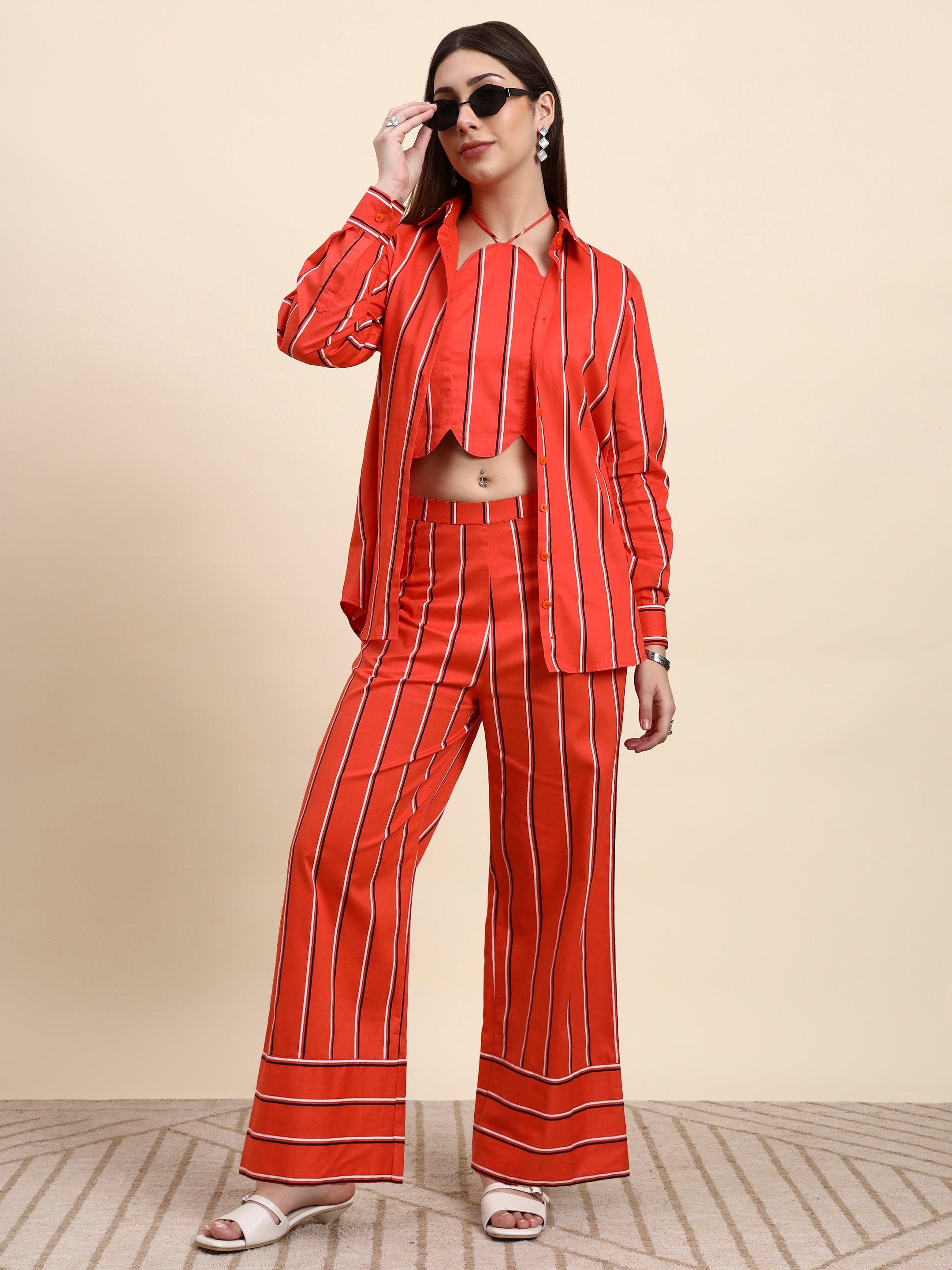 Scarlet Stripe Co-ord Set
