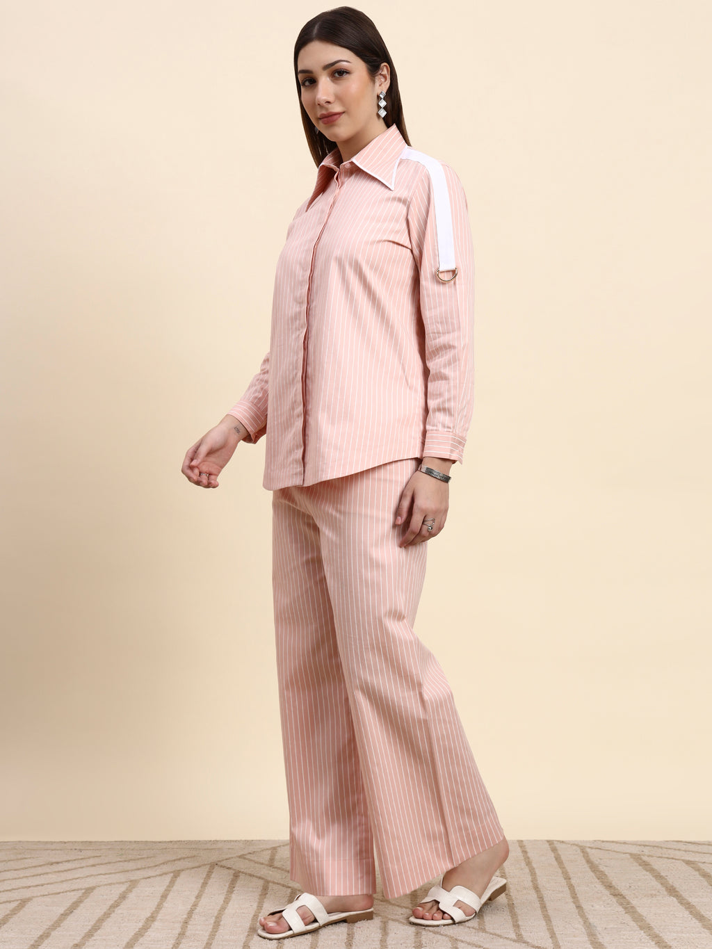 Striped Co-ord Set (Blush Pink)