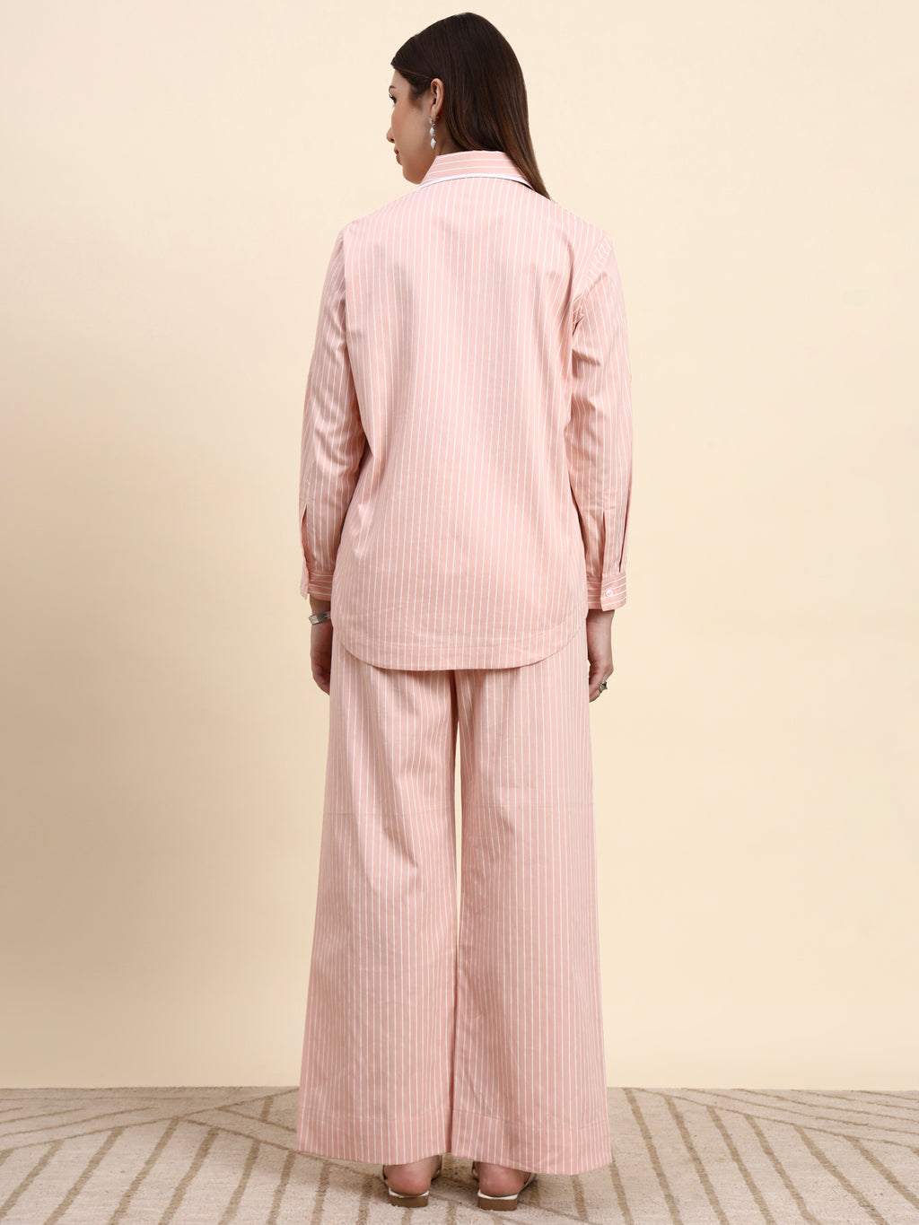 Striped Co-ord Set (Blush Pink)