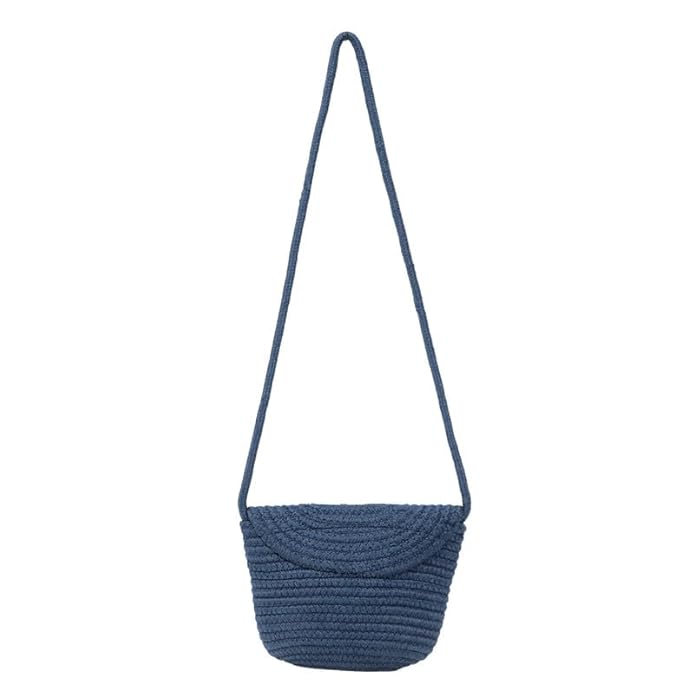 Ariya Compact Cotton Handbag – Stylish Everyday Purse for Women | Blue