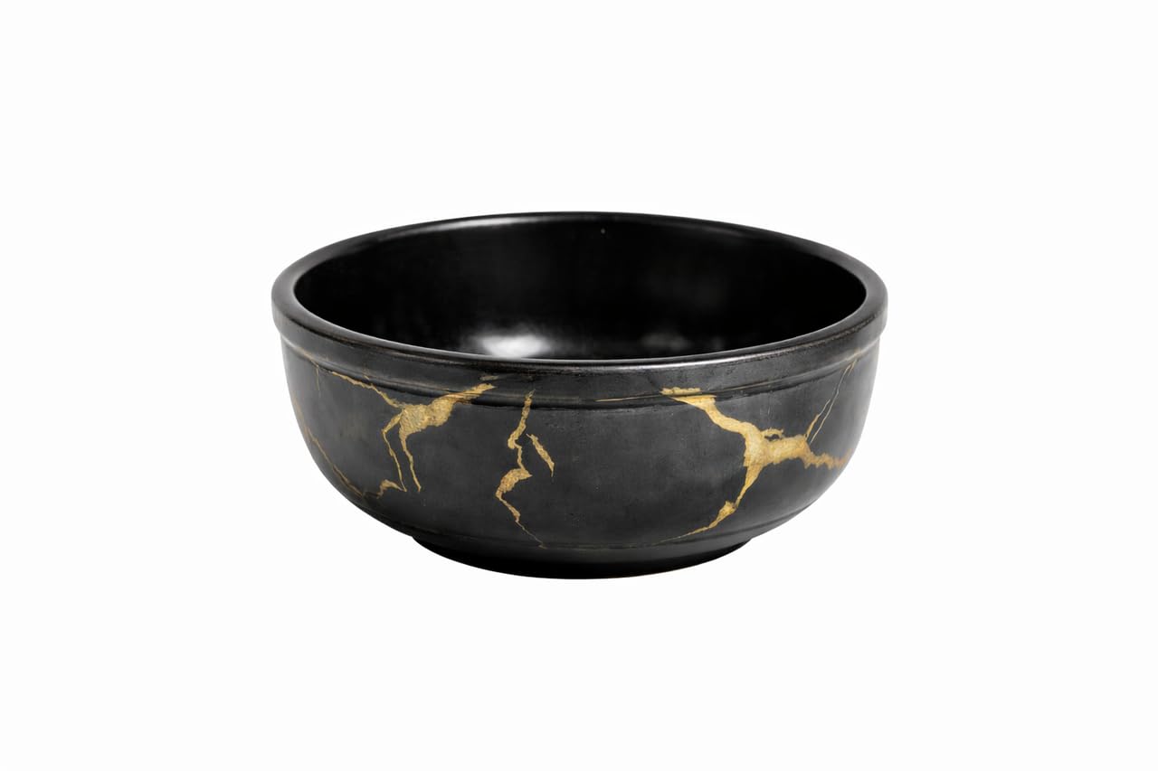 Ariya 4.5" Melamine Soup Bowls Set of 24 | Black Gold, 350ml | 584