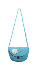 Ariya Compact Cotton Handbag – Stylish Everyday Purse for Women | Sky Blue