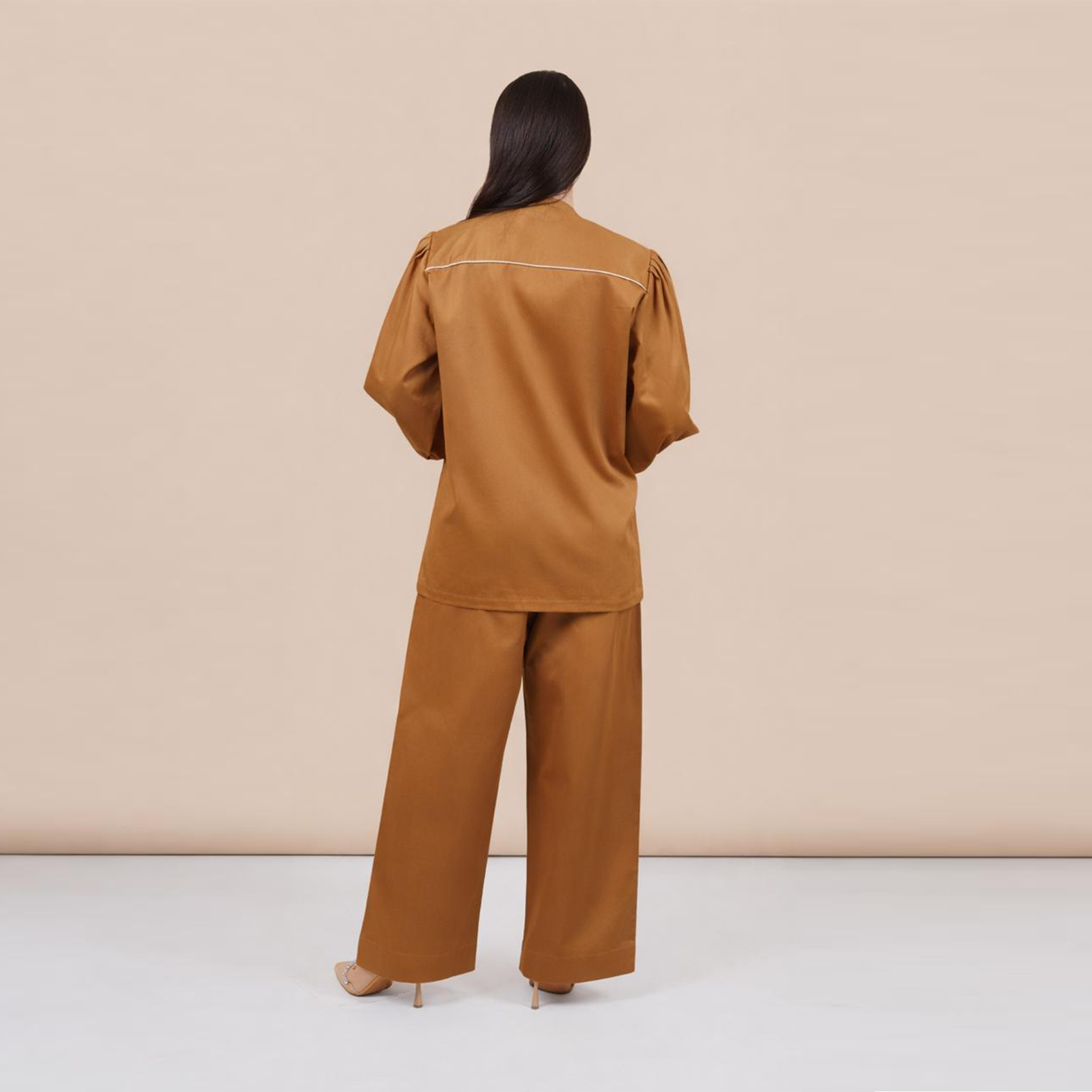 Ariya Threads Women’s Solid Co-Ord Set with Sequin Pocket Detail | Top & Pants Set