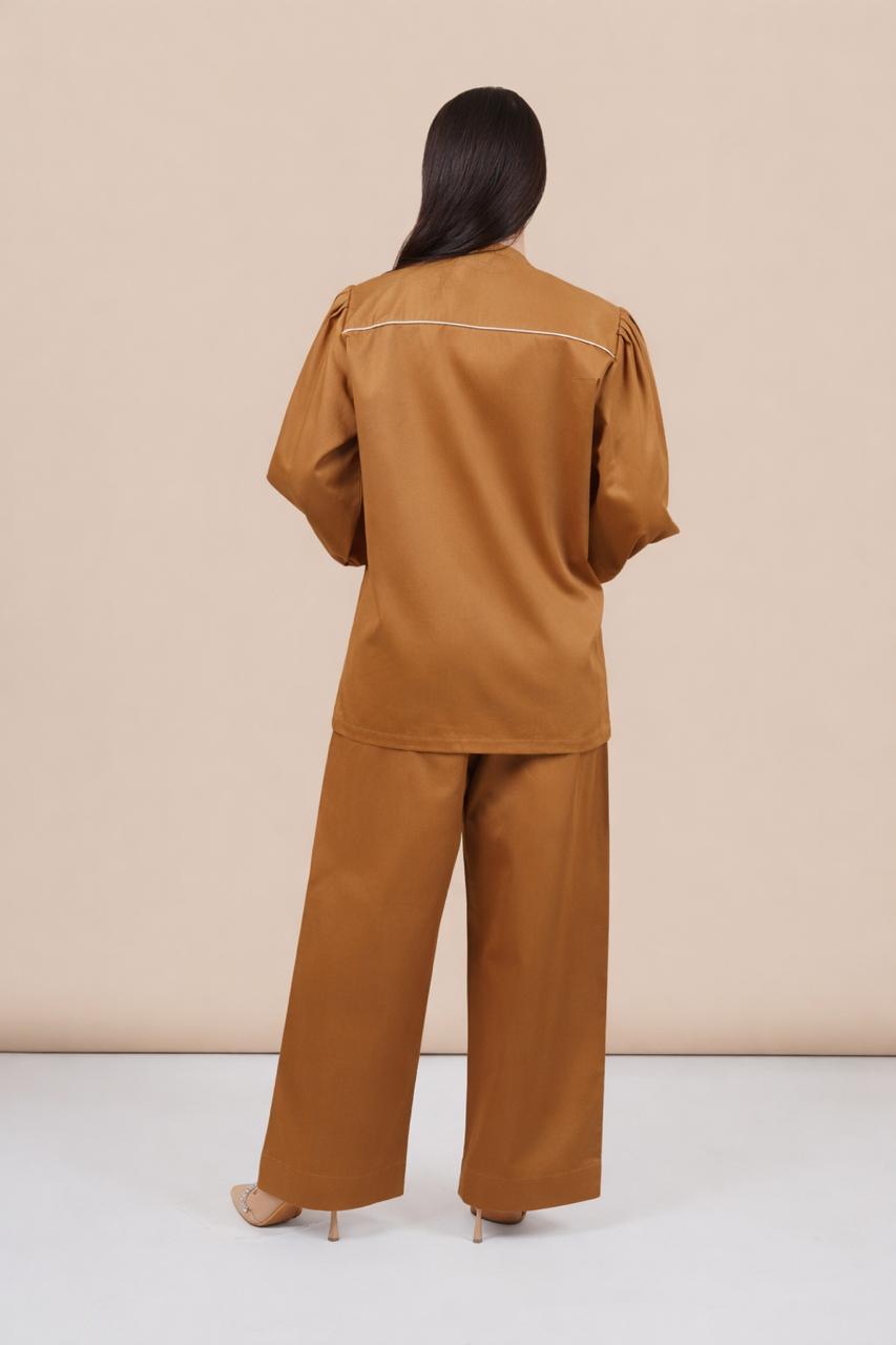 Ariya Threads Women’s Solid Co-Ord Set with Sequin Pocket Detail | Top & Pants Set