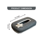 Ariya Cotton Tissue Box Holder – Grey - White Line