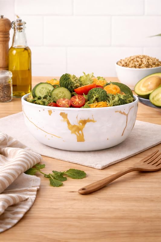 Ariya 4.5" Melamine Soup Bowls Set of 24 | White Gold Black, 350ml | 608