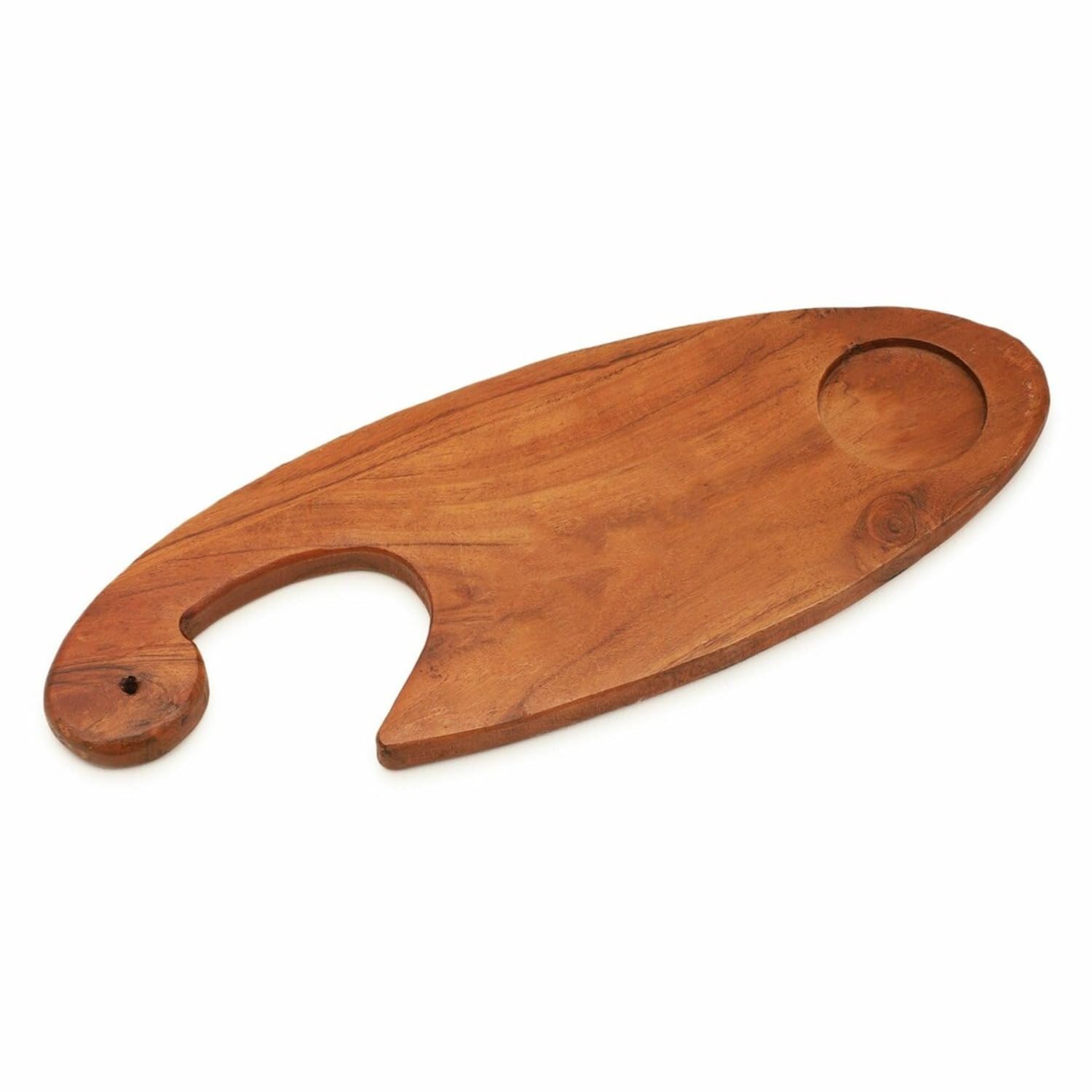 Ariya 15 x 5.5 Inch Acacia Wooden Fish-Shaped Serving Platter