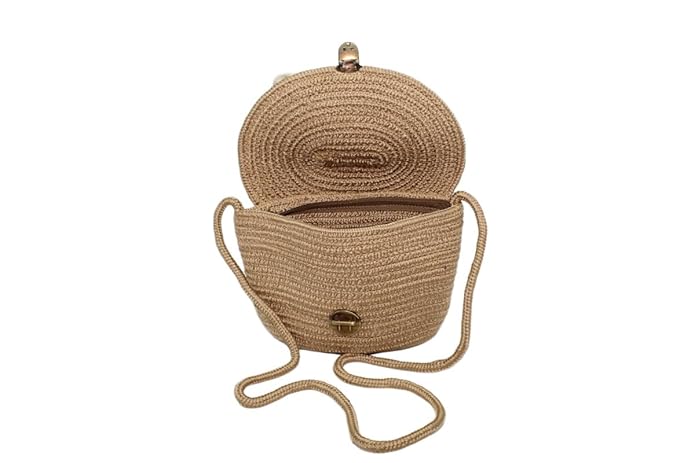 Ariya Compact Cotton Handbag – Stylish Everyday Purse for Women | Golden