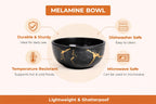 Ariya 4.5" Melamine Soup Bowls Set of 24 | Black Gold, 350ml | 584