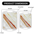 Ariya Melamine Rectangular Tray Set of 2 – Golden Mirage