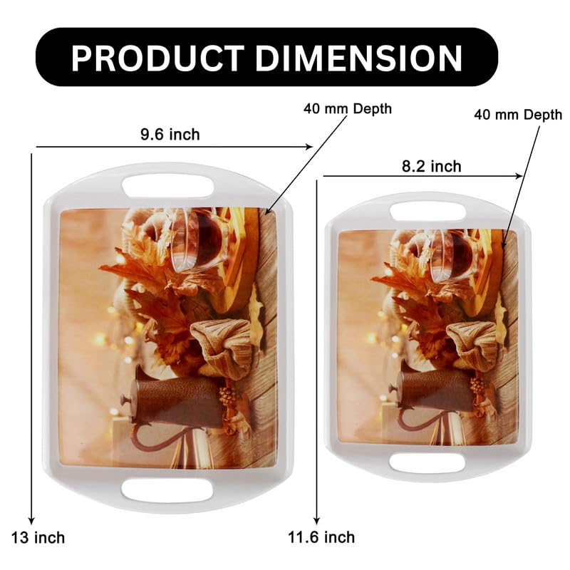Ariya Melamine Rectangular Tray Set of 2 – Autumn Brew