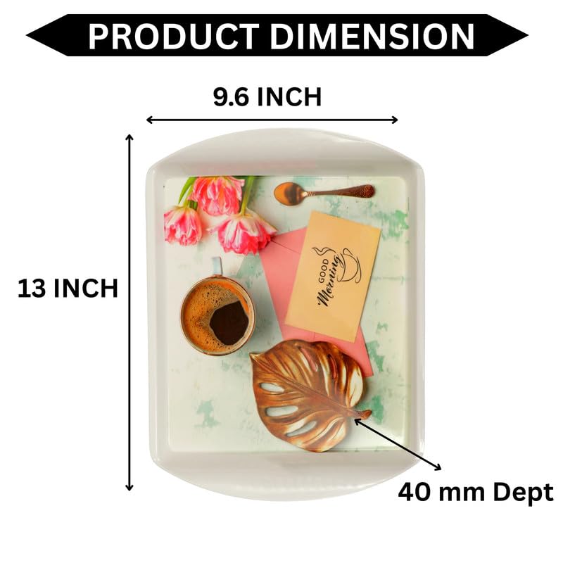 Ariya Melamine Rectangular Tray Set of 2 – Sunrise Delight