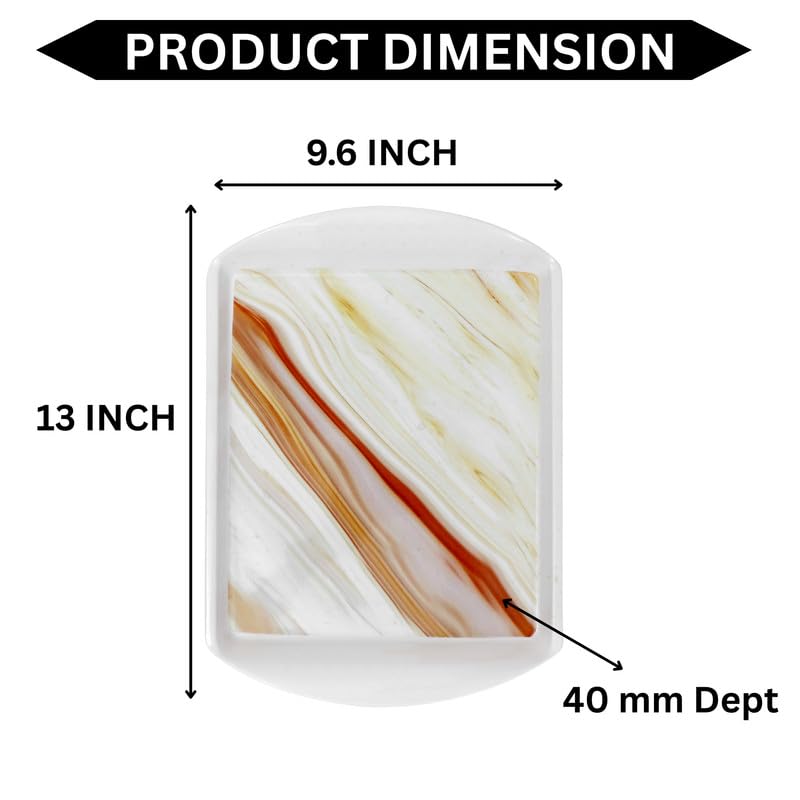 Ariya Melamine Rectangular Tray Set of 2 – Golden Mirage