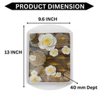 Ariya Melamine Rectangular Tray Set of 2 – Golden Blossom