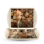Ariya Melamine Rectangular Tray Set of 2 – Rustic Bloom