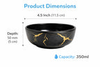 Ariya 4.5" Melamine Soup Bowls Set of 24 | Black Gold, 350ml | 584
