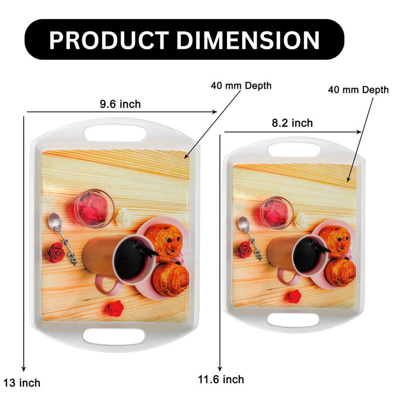 Ariya Melamine Rectangular Tray Set of 2 – Coffee Moments