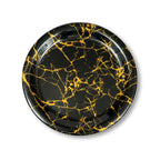 Ariya Melamine 11"Inch Dinner Plate | Black-Gold | Pack of 6