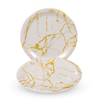 Ariya Melamine 11"Inch Dinner Plate | Off White-Golden | Pack of 4