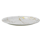 Ariya Melamine 11"Inch Dinner Plate | Off White-Golden | Pack of 6