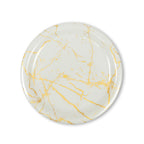 Ariya Melamine 11"Inch Dinner Plate | Off White-Golden | Pack of 6