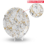 Ariya Melamine 11"Inch Dinner Plate | Cream-Black-Gold | Pack of 6