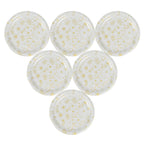 Ariya Melamine 11"Inch Dinner Plate | Flower Design Gold Off-White | Pack of 6