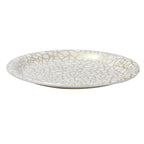 Ariya Melamine 11"Inch Dinner Plate | Off White-Golden | Pack of 4
