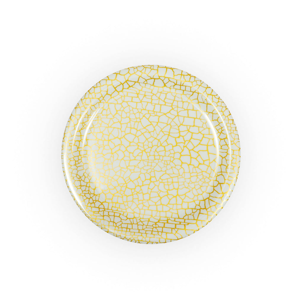 Ariya Melamine 11"Inch Dinner Plate | Off White-Golden | Pack of 6