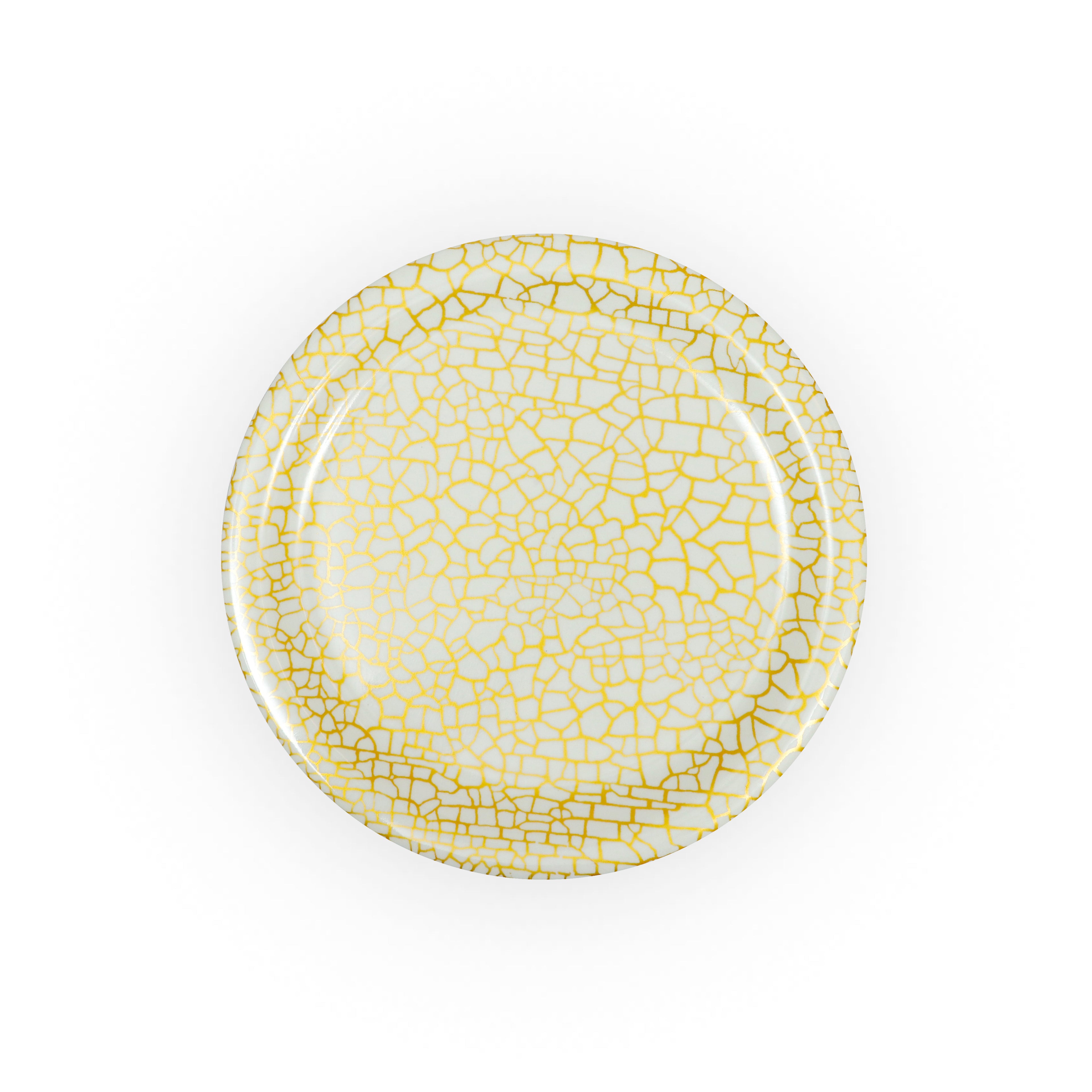 Ariya Melamine 11"Inch Dinner Plate | Off White-Golden | Pack of 6