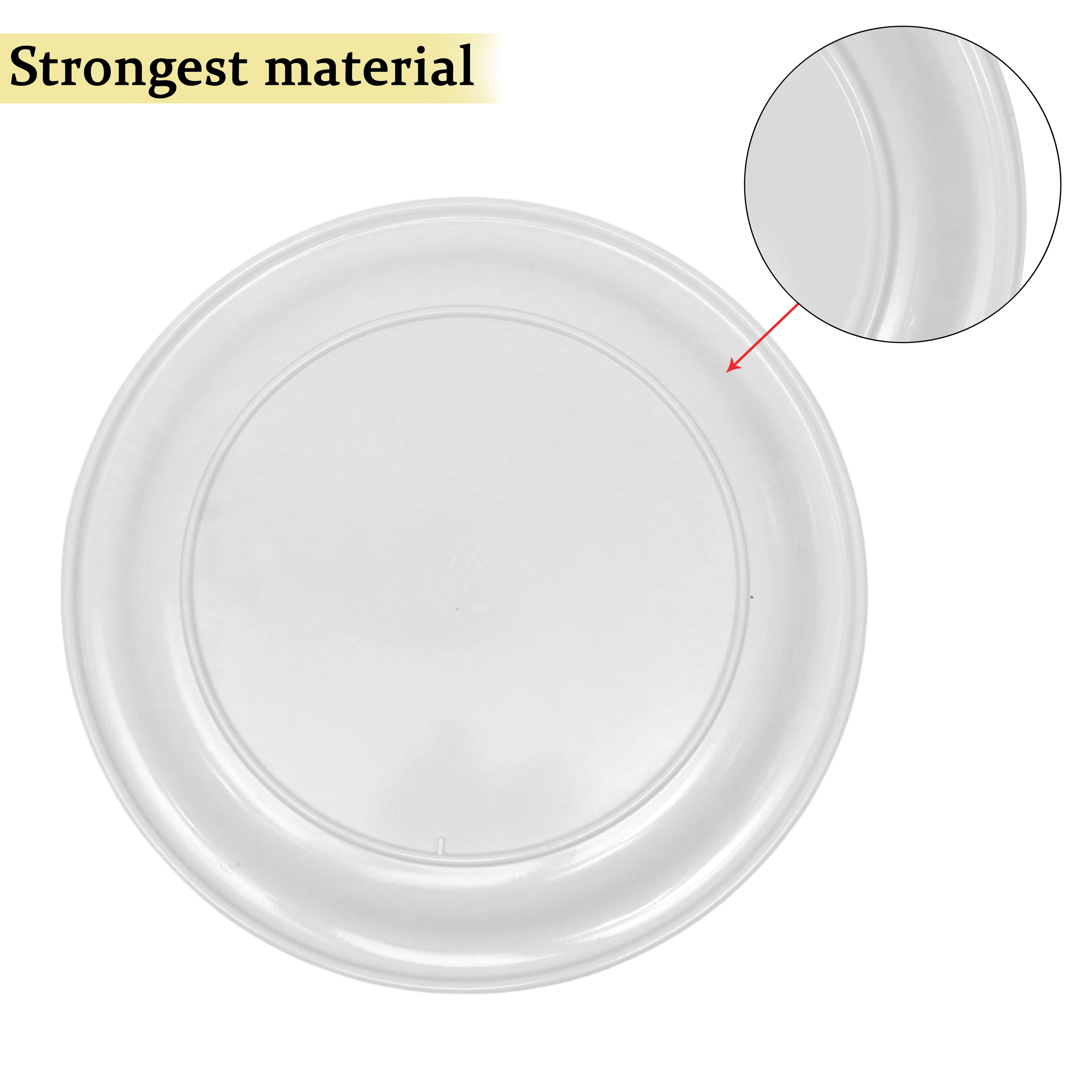 Ariya Melamine 11" Inch  Dinner Plate | White Multi-Flower Border | Pack of 6