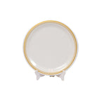 Ariya Melamine 11"Inch Dinner Plate | White Golden Border | Pack of 4
