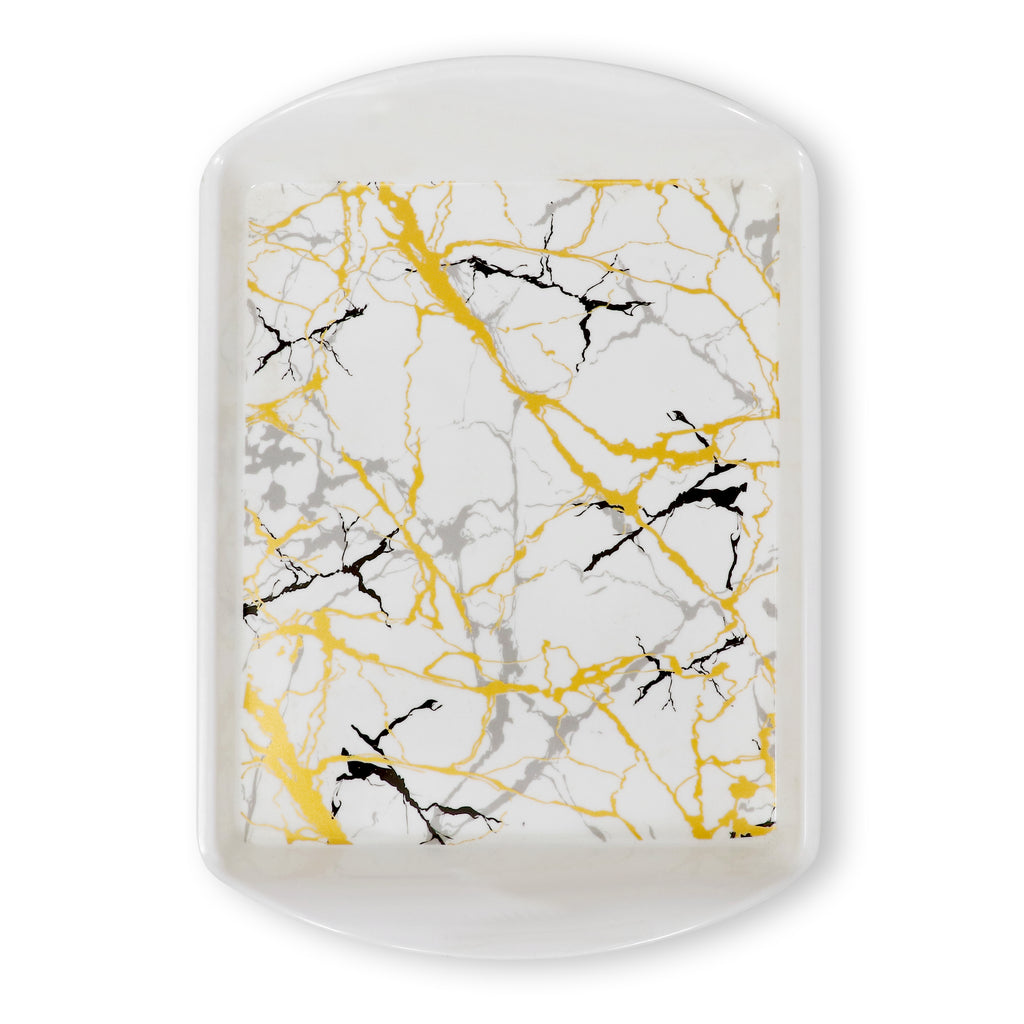 Ariya Melamine Rectangle Serving Tray Set of 2 – Multicolor, Easy to Clean