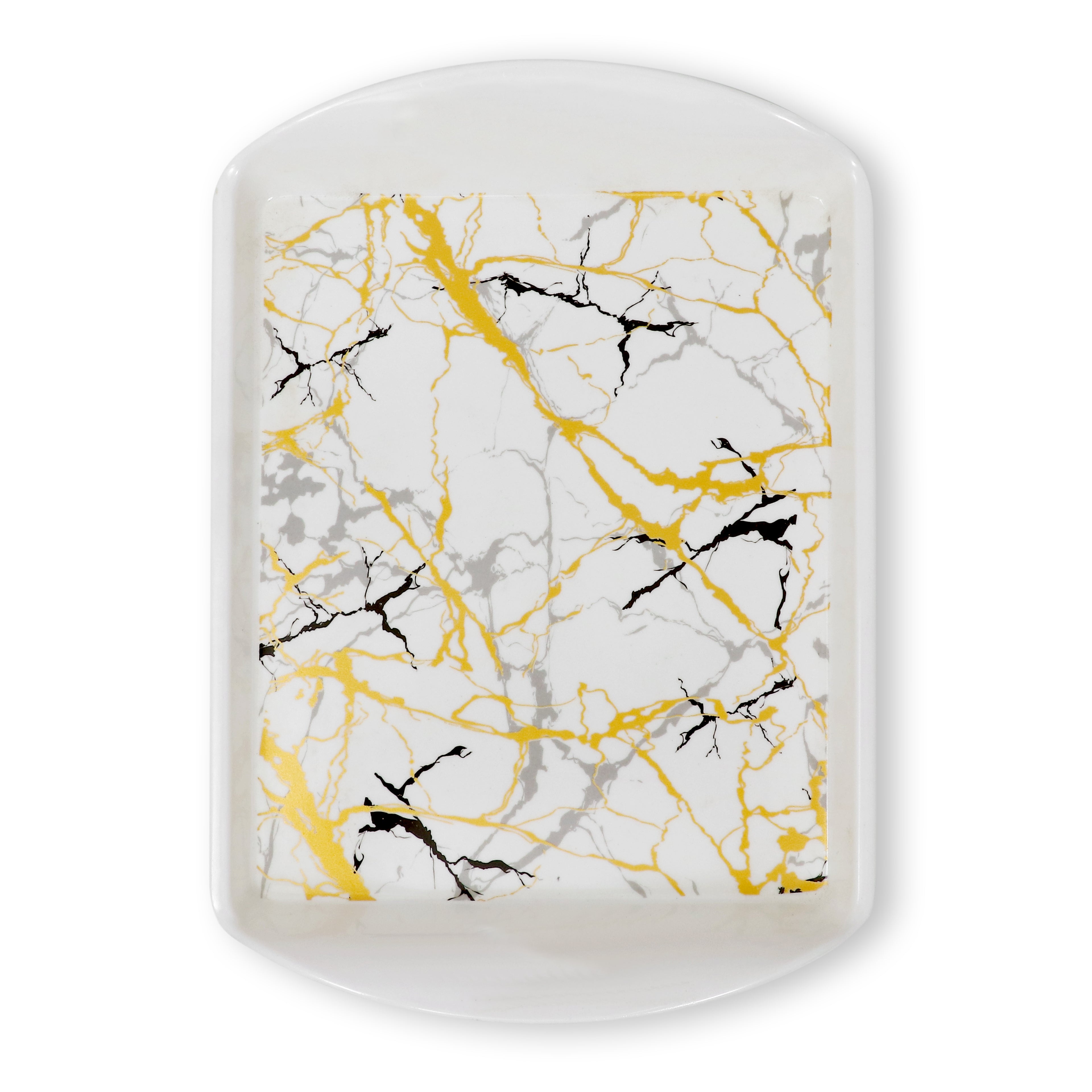 Ariya Melamine Rectangle Serving Tray Set of 2 – Multicolor, Easy to Clean